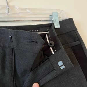 Banana Republic, sloan work pants, grey with black stripes